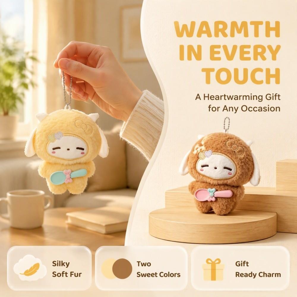 Soft Stuffed Plush Keychain Cartoon Plush Stuffed Animal Keychain Sheep Keychain Birthday Gift