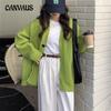 Autumn and Winter Women's Sweater Cardigan Jacket Loose Lazy Wind Solid Color Simple Knitted Cardigan