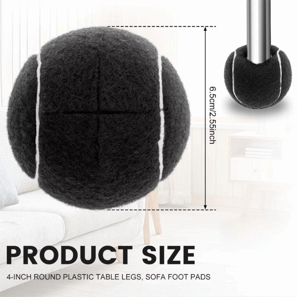 4Pcs Tennis Shape Chair Table Leg Covers Anti-noise Protective Sleeve Furniture Leg Cover Wear Resistant Dining Table Socks