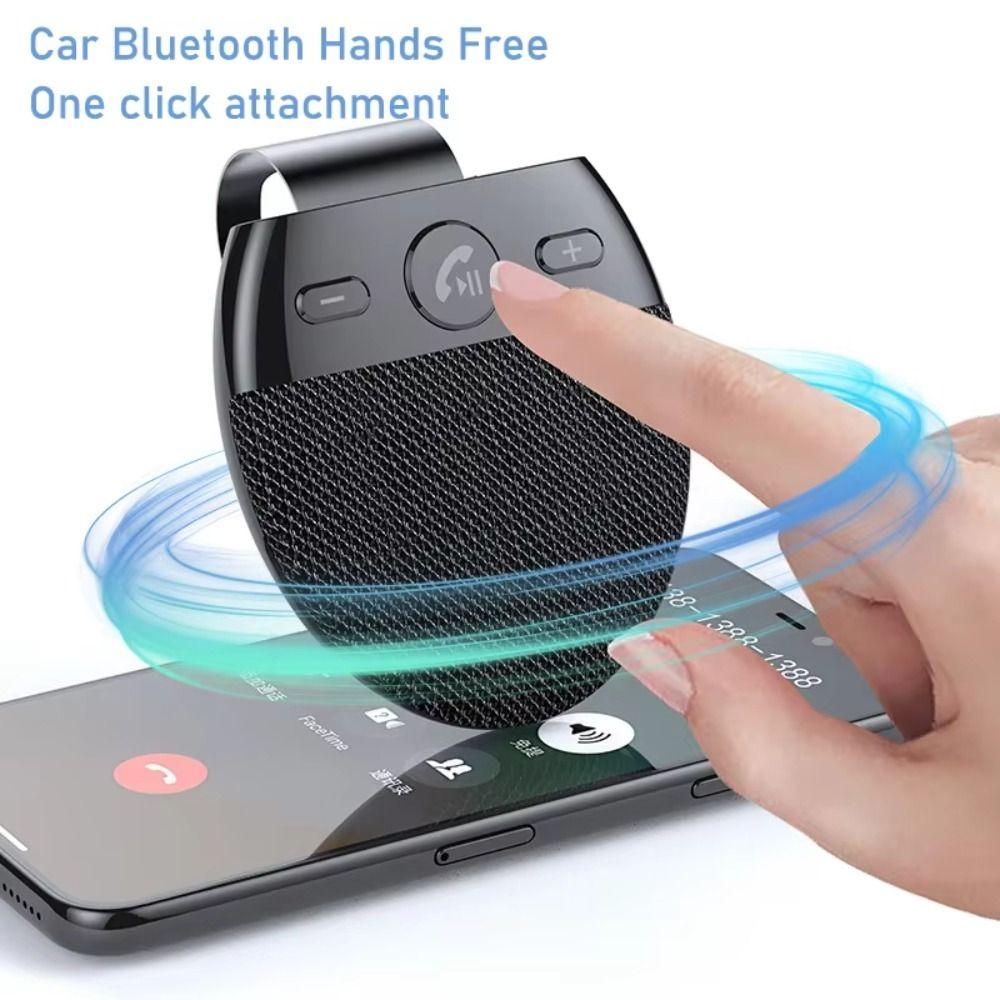 Bluetooth 5.0 Handsfree Car Kit High Definition Voice Sun Visor Music Player Music Playback