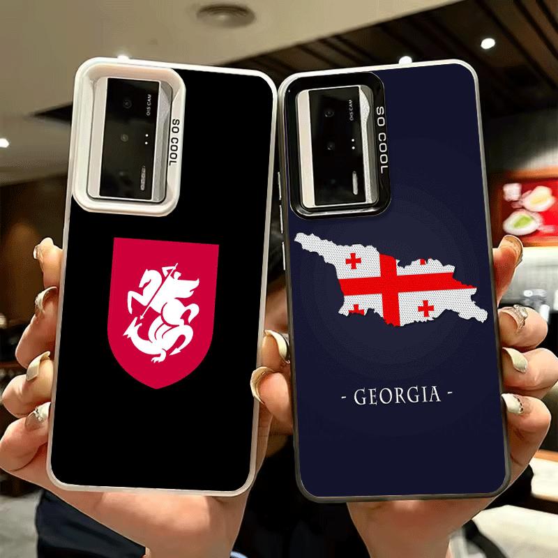 Georgia Passport Flag Shockproof Phone Case for Xiaomi Poco X7 X6 X5 X3 Pro F7 Ultra M8 Redmi 15C 15 14C 13C 12C 10C 13 12 10