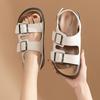Бокен сандалии женские летние новые на платформе повседневные модные с ремешком через слово ретро пляжная обувь