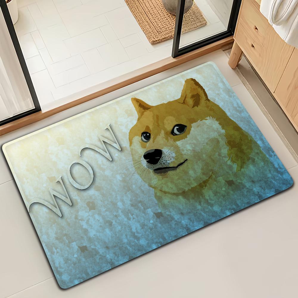Doge забавный Эмотикон S-Сиба M-Мем Микрофибра Декоративный Универсальный Фланель Напольный Ванная Дверь Коврик Быстросохнущий Впитывающий Нескользящий Подошва