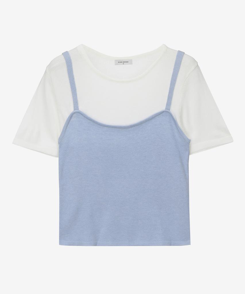 MIND BRIDGE WOMEN [W] Bustier Layered Knit - 2 Colors Mykt3286