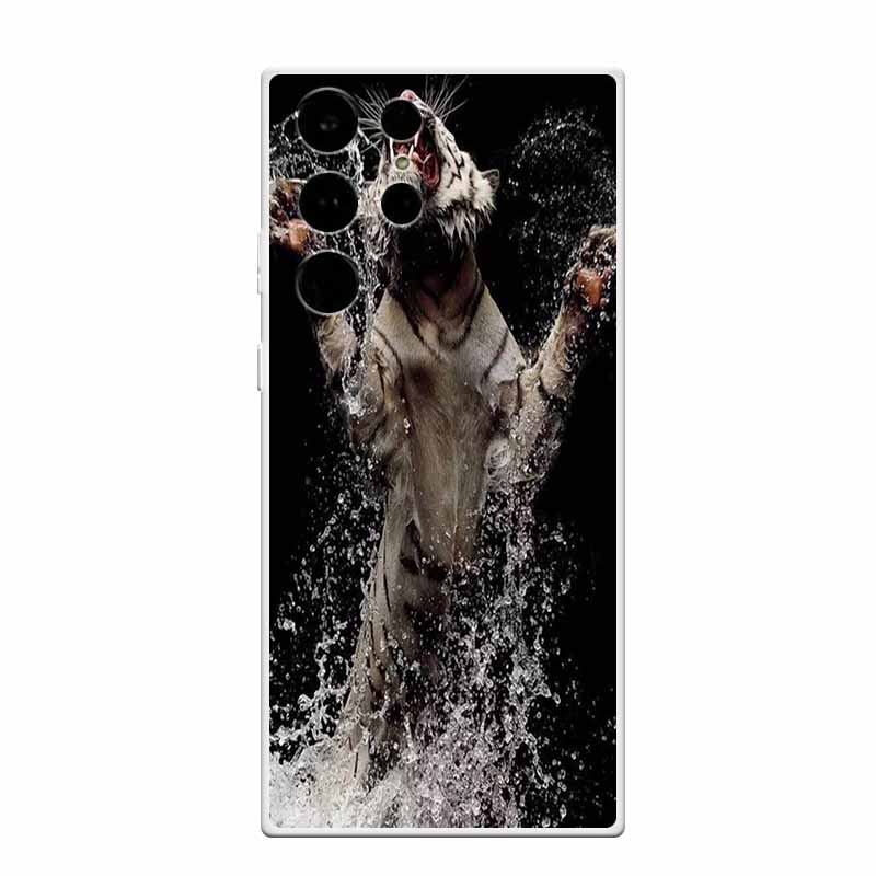 Clear Soft Case for Samsung S23 Ultra Silicone TPU Phone Back Cover for Samsung Galaxy S23 Samsung S23 Transparent Animal Coque