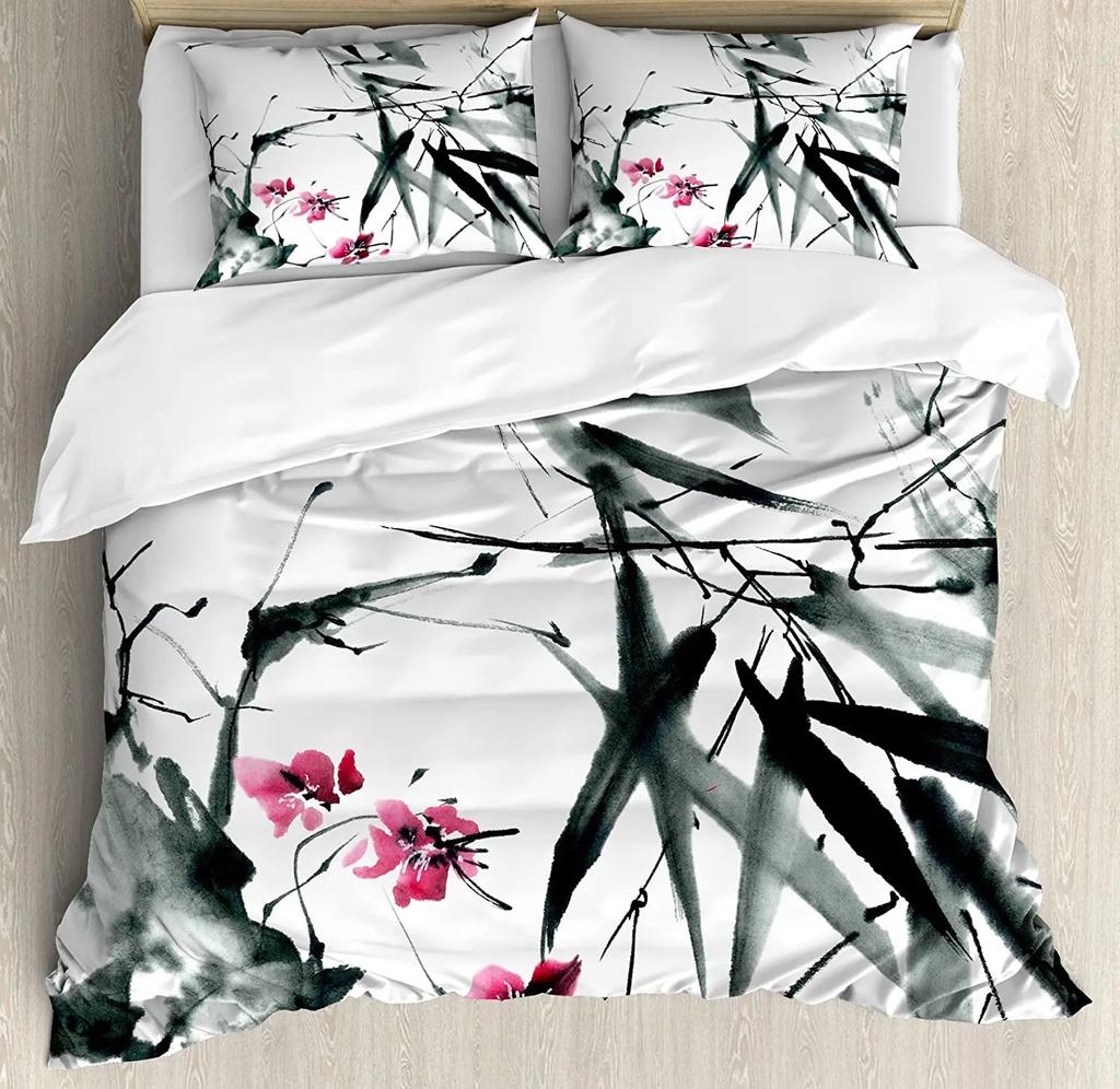 ese Bedding Collection For Bedroom Bed Home Cherry Blossom Sakura Tree Branches Romantic Spr Duvet Cover Quilt Cover Pillowcase
