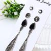 4 Pair Retro Bohemia Style Long Earring Set Modern All-match Eardrop Ornament
