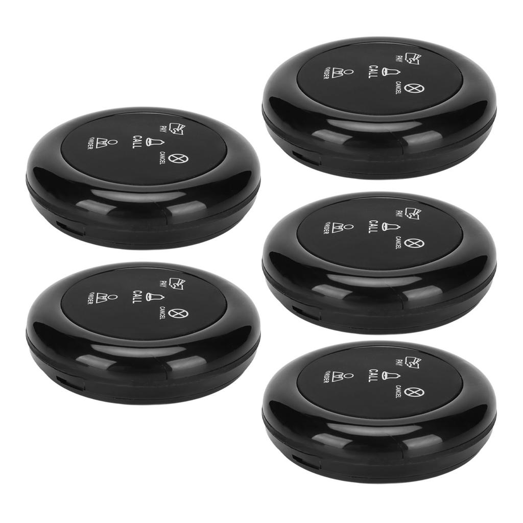 5pcs Wireless Caregiver Pager SOS Call Buttons 433MHz Smart Call System for Home Restaurant Cafe