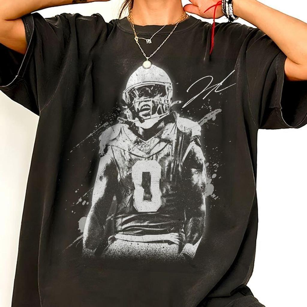 Jahmyr Gibbs Bleached Detroit Football Vintage Comfort Color Shirt