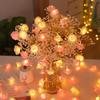 LED Rose Fairy String Lights - Flashing Floral Bedroom Decor, Battery-Powered Romantic Wedding & Party Lights