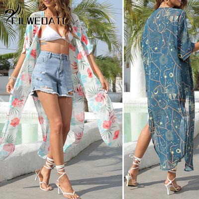 Кардиган с принтом Filweoatc, защитная одежда от солнца, свободная маленькая куртка