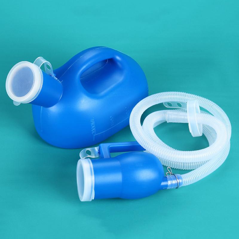 Toilet Supply For Outdoor 2000Ml Plastic Male Bed Potty Pee Bottle Collector With 160Cm Tube Portable Pee Urine Bottle
