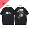 Футболка Arctic Monkeys Двусторонний принт Футболка С круглым вырезом Повседневная Уличная одежда Универсальная Альтернативный рок Готика Y2k Одежда