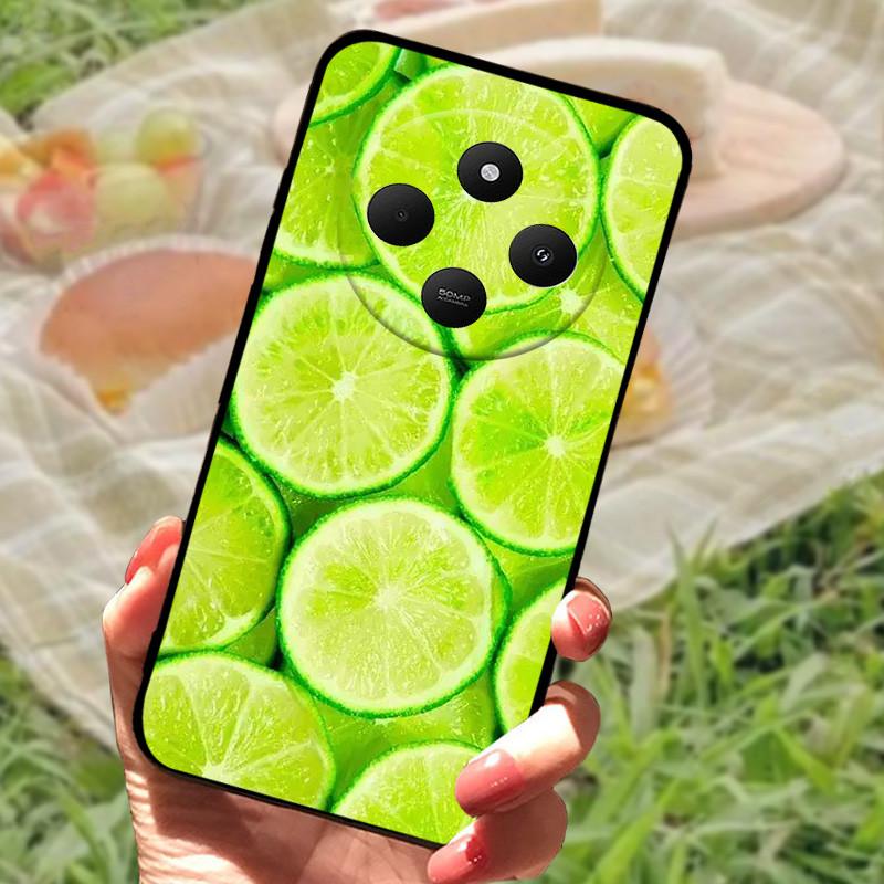 Чехол для Xiaomi POCO C75 4G Redmi 14R 5G Redmi A3 Pro 4G Redmi A4 5G Чехлы Мягкий Бампер Ударопрочный Защитный Чехол Черная Сумка для Телефона
