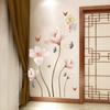 PVC Removable 3D Flower Wall Sticker Living Room Bedroom Home Decor DIY Flower Vines Art Decor Wall Stickers Murals