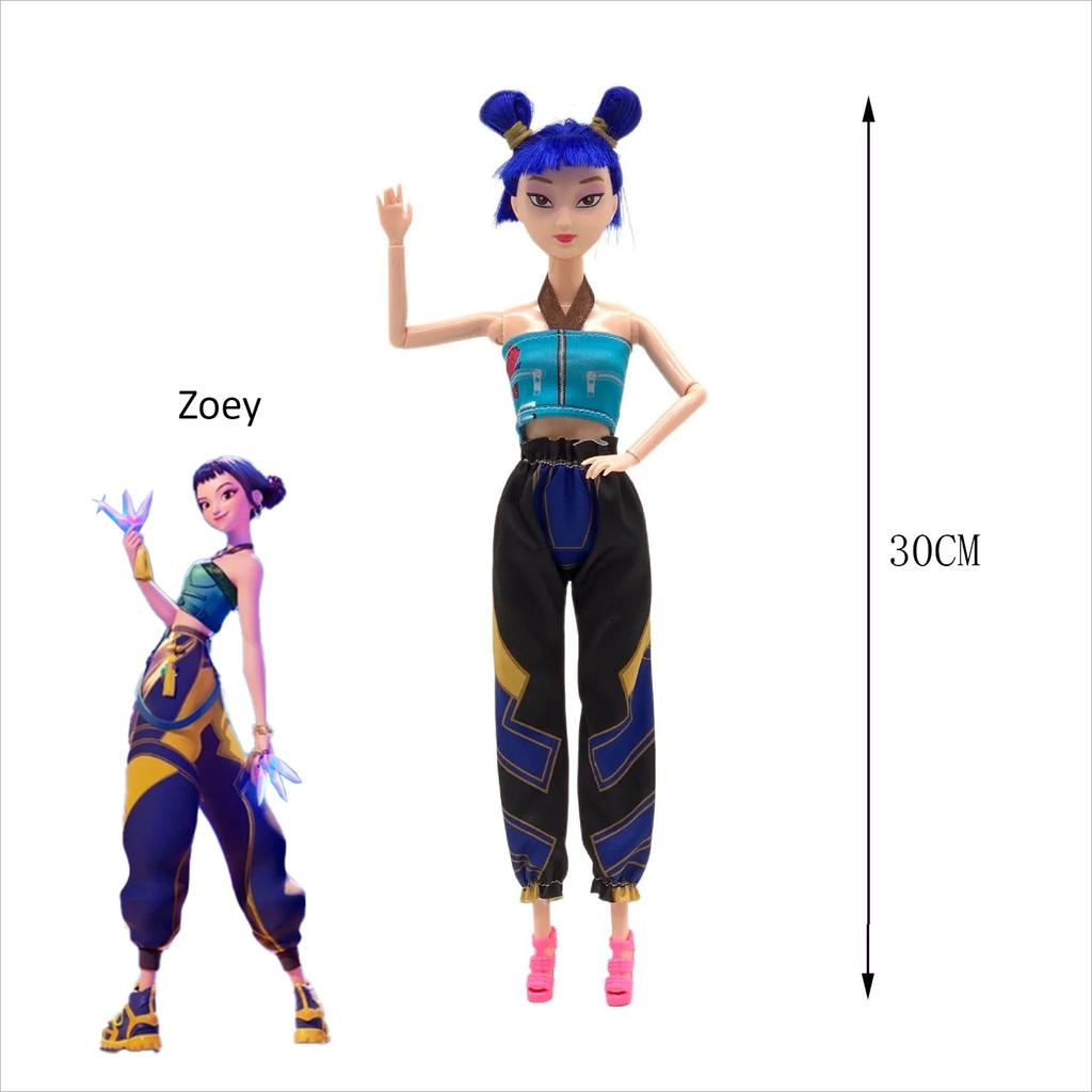 %%~Kpop Demon Hunters 30cm Action Doll Toy Set Rumi Mila Zoe Girls DIY Plastic Children's Birthday Gift Halloween Theme