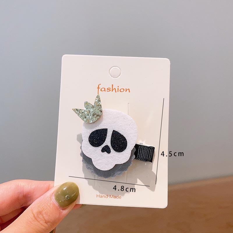 Хэллоуин Детские аксессуары для волос, Тыква Привидение, Забавные заколки для волос ручной работы, Черный бант с летучей мышью, Заколки для волос для вечеринки для девочек