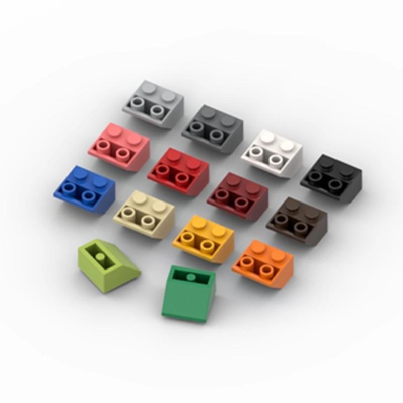 40PCS ROOF TILE 2X2/45 INV. Compatible 3660 Bricks, Slopes Self-Locking Bricks Building Blocks Toys Accessories