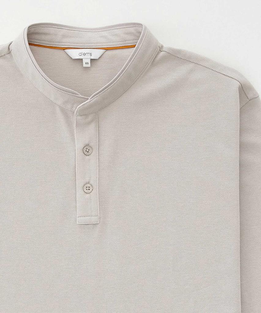 STCO Diems Ripple Knit Henley Neck T-Shirt_Gray (Classic Fit)_Dtsuz31Csg