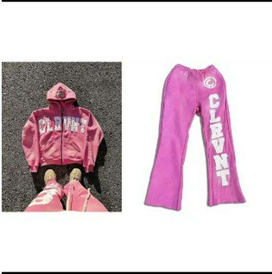 Худи на молнии с принтом надписи CLRVNT 2025 - Стиль знаменитости плохого парня