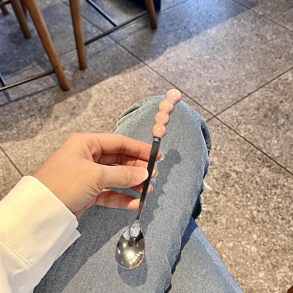 High Value Pearlescent Mug with Lid Spoon Ceramic Cup for Girls Niche Couples Water Cup Office Coffee Cup