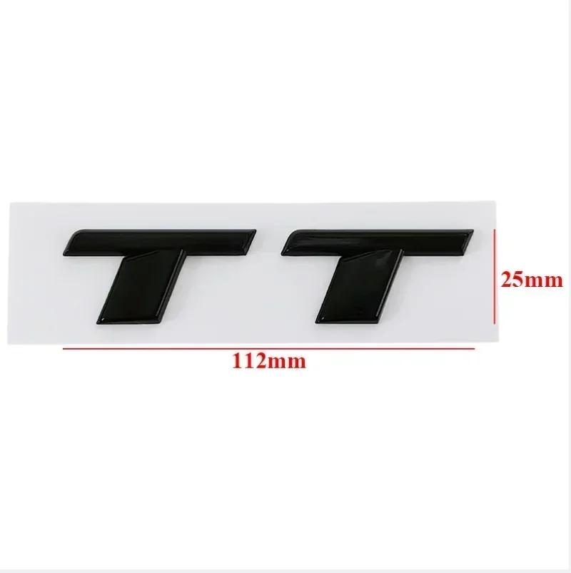 3D ABS Chrome Black TT Logo Car Rear Trunk Emblem Badge Sticker Decals for Audi TT RS MK1 8N 8J MK3 8S MK2 Accessories