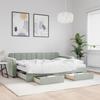 VidaXL Daybed with Trundle and Drawers Light Grey 80x200cm Velvet 3196994