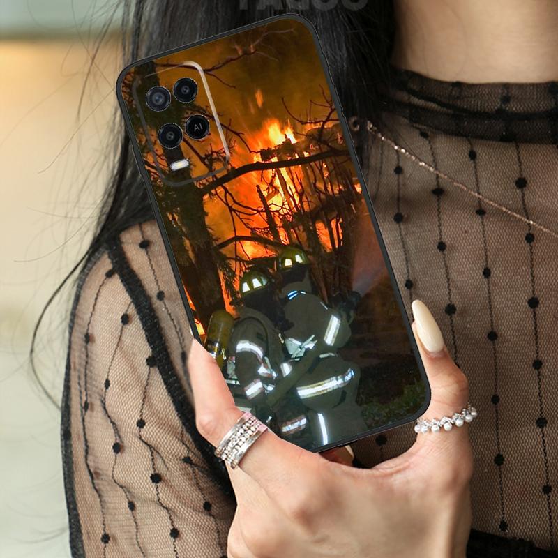 Герои-пожарные Чехол для пожарного Для Oppo A16 A76 A96 A17 A18 A60 A80 A40 A38 A58 A78 A98 A94 A74 A54 A15 A57 A77 A5 Pro