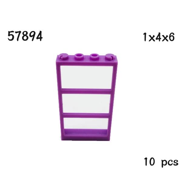 MOC Parts House Деталь 1x4x6 Рама двери Умные окна 10 шт. 60596 60616 60803 57894 60623 60621 92589