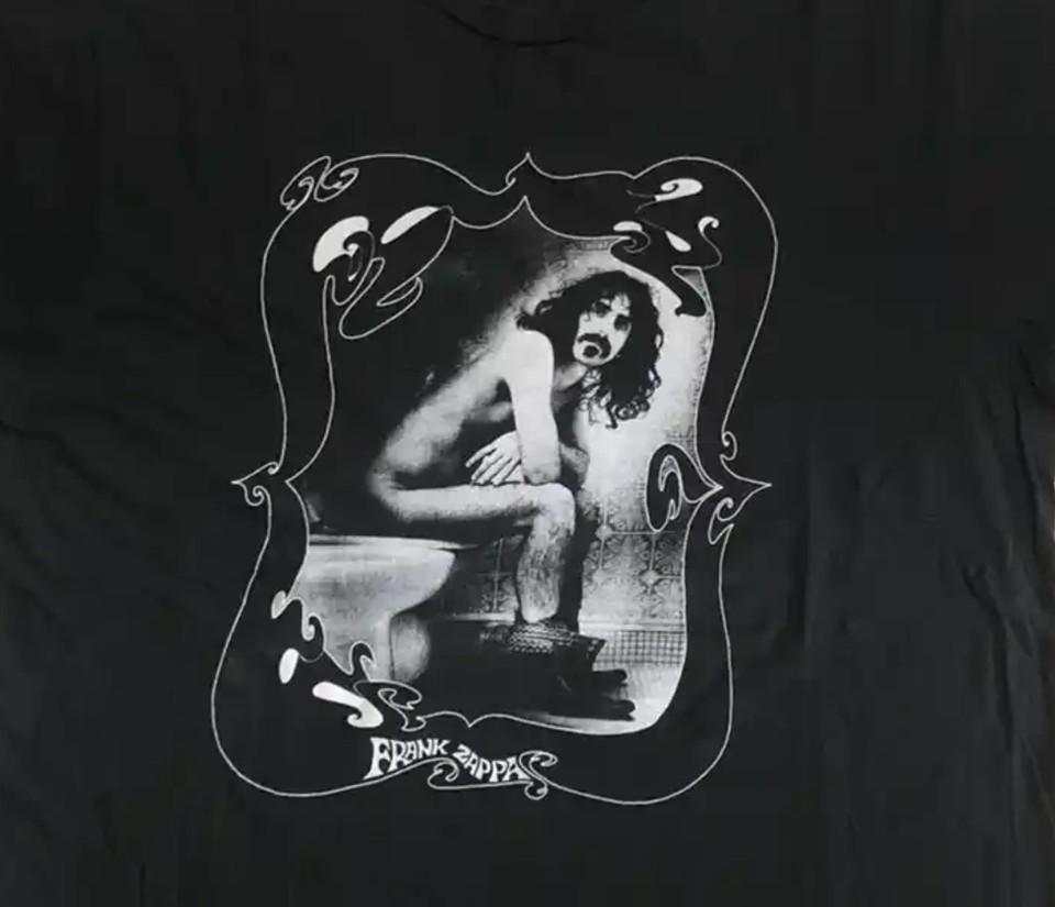 New popular Frank zappa toilet Black Gift Fans T-shirt E301
