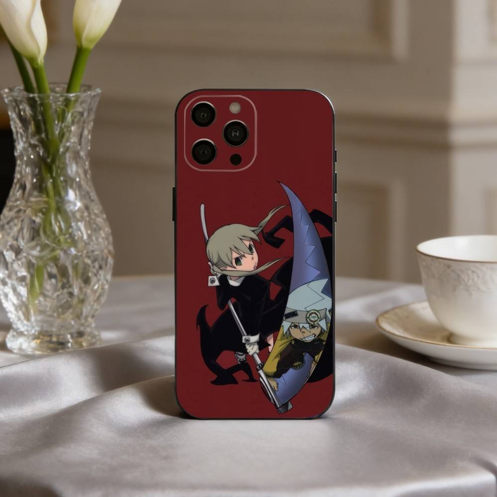 Аниме P-страстный S-Душа-L E-Пожиратель-R Чехол для телефона для iPhone 17pro,16,15,14,13,12,11 Plus,Pro Max,XS,Мягкий силиконовый черный чехол