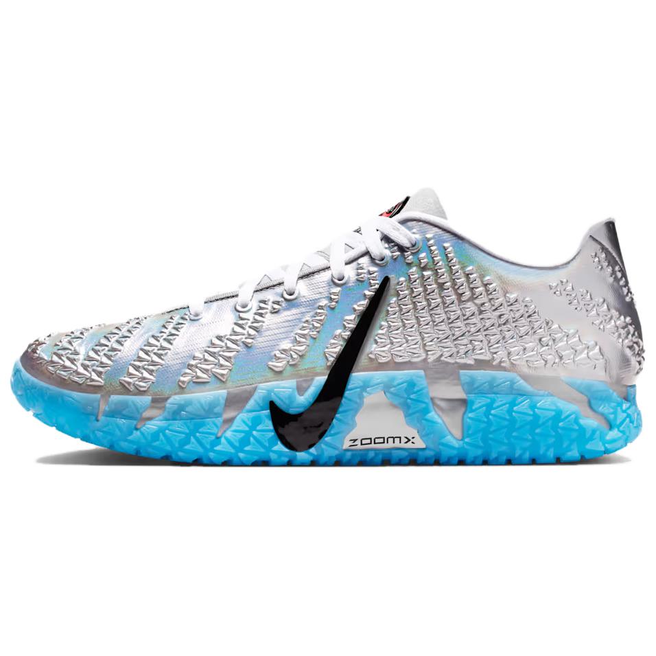 Парк Юрского периода x Nike Ja 3 Металлический серебристый Унисекс кроссовки Черно-бело-балтийско-синие IU7240-002