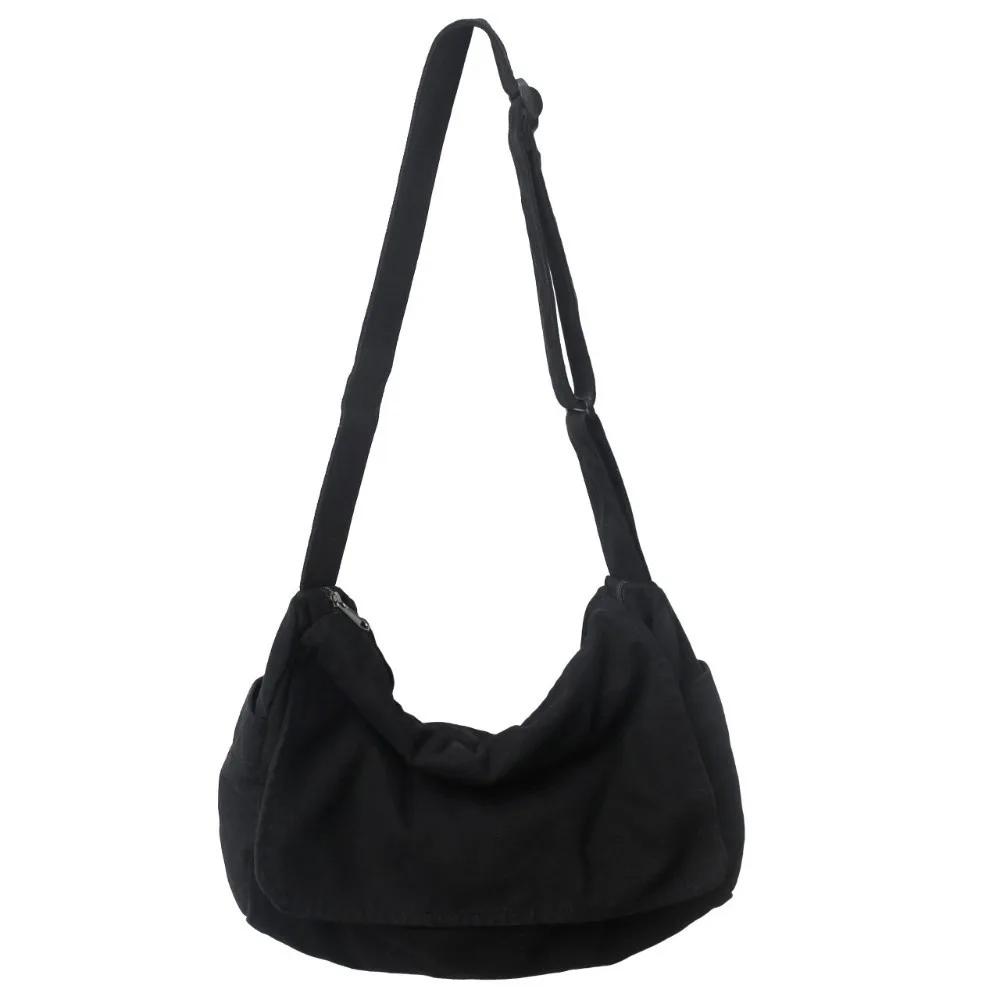Solid Nylon Totes Bag Versatile Large Capacity Overlarge Drawsting Bag Light Weight Casual Women's Commutting