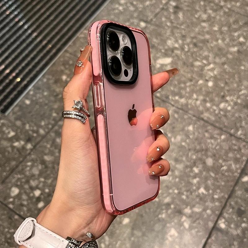 Роскошный прозрачный чехол для iPhone 15 14 13 12 11 Pro Max 7 8 Plus X Xs Max XR ударопрочный прозрачный мягкий чехол из ТПУ