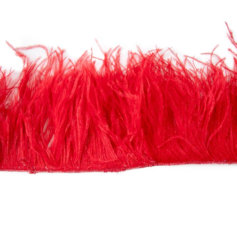 Feather1Meter Ostrich Feathers Fringe Trimming String 10-15/15-18/18-22cm Plumes Ribbon For Crafts Dress Sewing Accessories