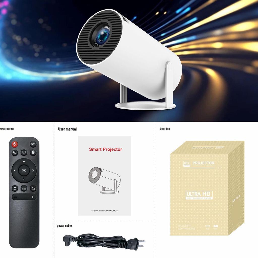 HY300 HD Портативный Мини-проектор с сертификацией PSE, Bluetooth, 5G, Android - Японская версия для Дома и Спальни