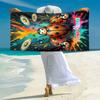1PC Custom Name Ladybugs colorful explosion. Beach Towel Highly Absorbent And Sand-Resistant Towel for Swimming, Pool, Yoga, And Travel Lightweight