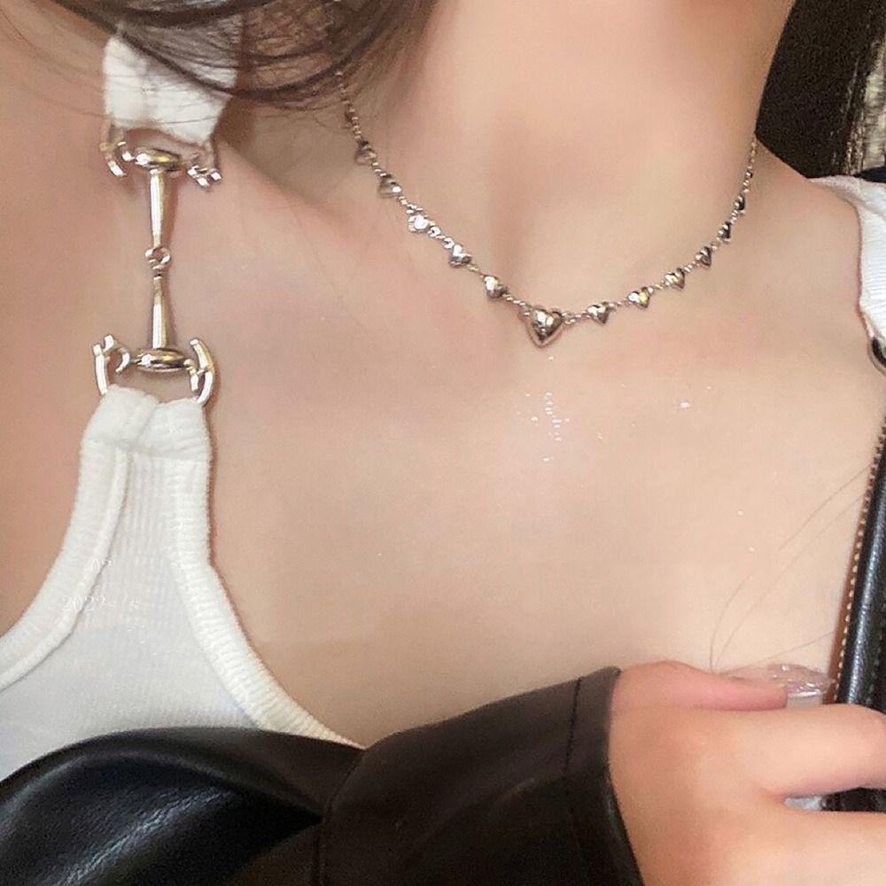 All-match Clavicle Chain Love Butterfly Shiny Chain New Trend Collarbone Chain Women Girls