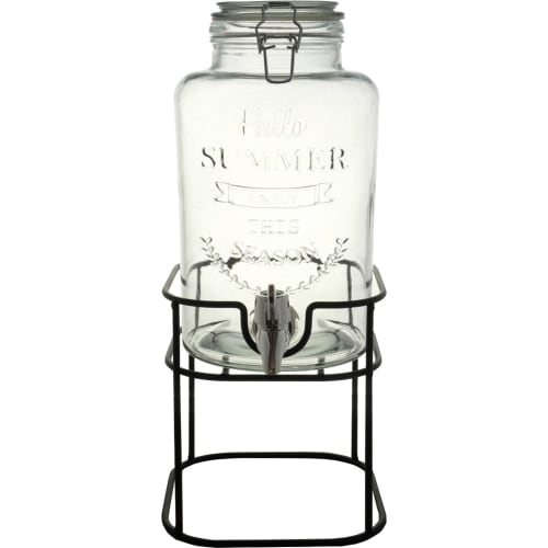 Living Glass Jug Keeper Drink Server 3.0L with Stand