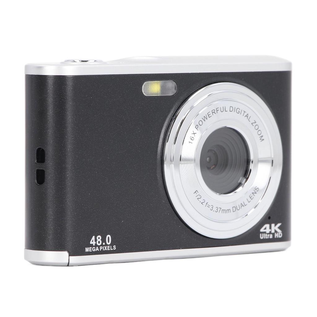 Pocket Camera 48MP 4K Ultra HD Dual Lens 16x Zoom Autofocus Anti Shake 2.4 Inch IPS Display Screen Compact Digital