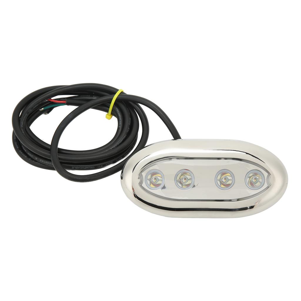 Морской подводный светодиодный светильник DC 12V‑24V IP68 Водонепроницаемый Универсальная посадка для лодки, яхты, прибрежной зоны Синий свет 4 Вт