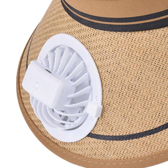Солнцезащитная шляпа с охлаждающим вентилятором и регулируемыми ремешками, перезаряжаемая от USB батарея, широкие поля для защиты от УФ-лучей, пляжная шляпа