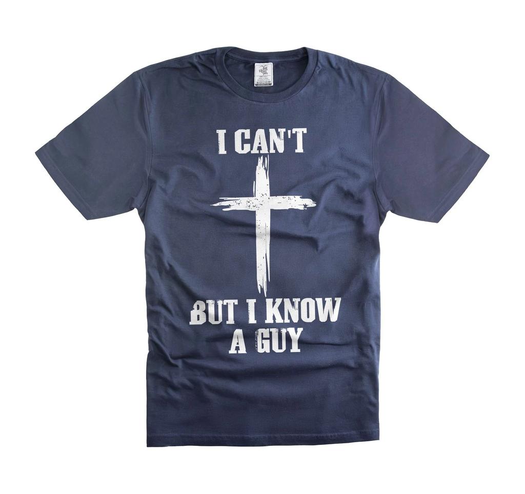 Мужская футболка с Иисусом Христом i know a guy shirt крест вера Библия христианские подарки