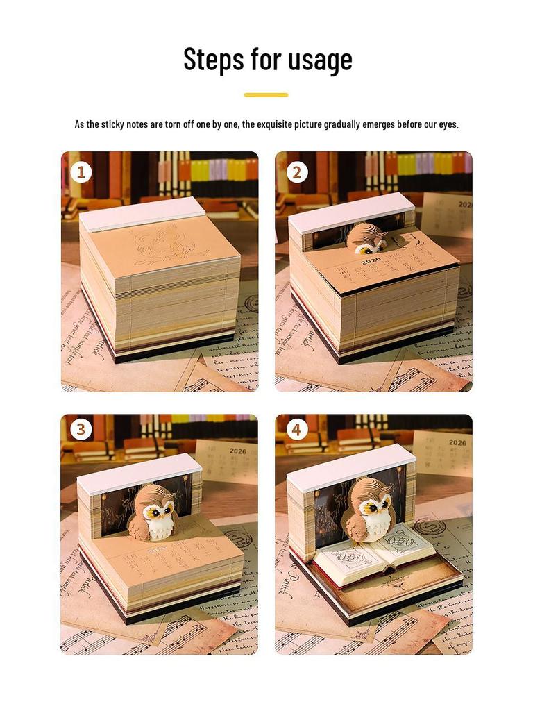 Harry Potter Magic Eagle 3D Paper Sculpture Sticky Notes Ornament