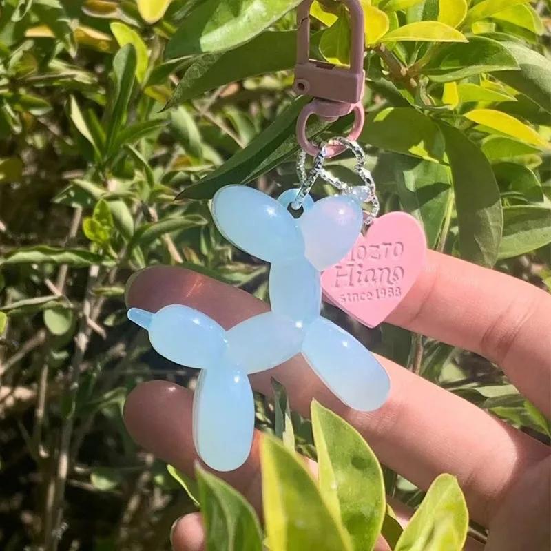 Мультяшные акриловые воздушные шары с собакой брелки для женщин Y2k сумка кулон пара автомобиль брелок ювелирные изделия подарок украшения аксессуары