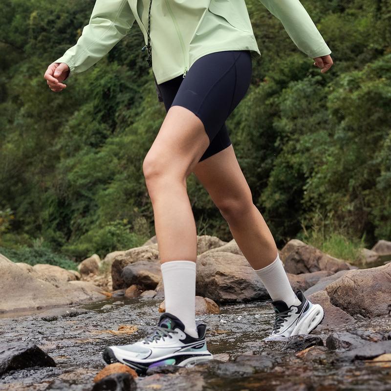 Li Ning Outdoor CF Tracing, Hongyou Низкие походные ботинки Унисекс Черно-белые AHCV017-2