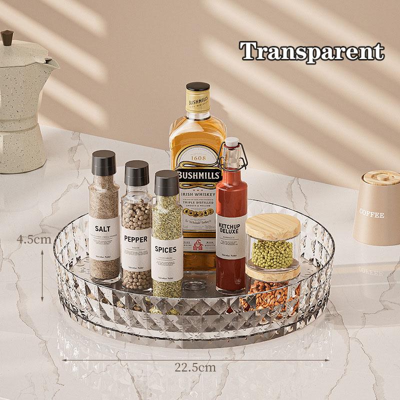 Вращающаяся на 360 градусов подставка для специй, органайзер для специй для хранения на кухне дома, полка для хранения в ванной, комод, прозрачный, зеленый, белый KTY