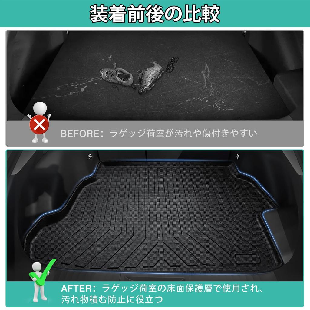 Mixsuper Toyota New Prius 60 Series 3D Luggage Mat Without Spare Tire Trunk Mat Luggage Tray Designed Specifically for the Car Model PRIUS60 MXWH60