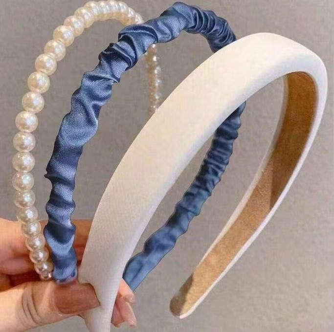 Набор из пяти повязок на голову с искусственным жемчугом - Элегантный, универсальный сказочный стиль для женщин