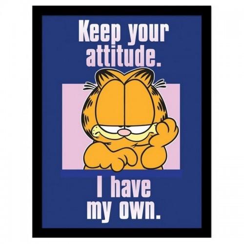 Гарфилд Сохраните Ваше Отношение в Рамке Печать